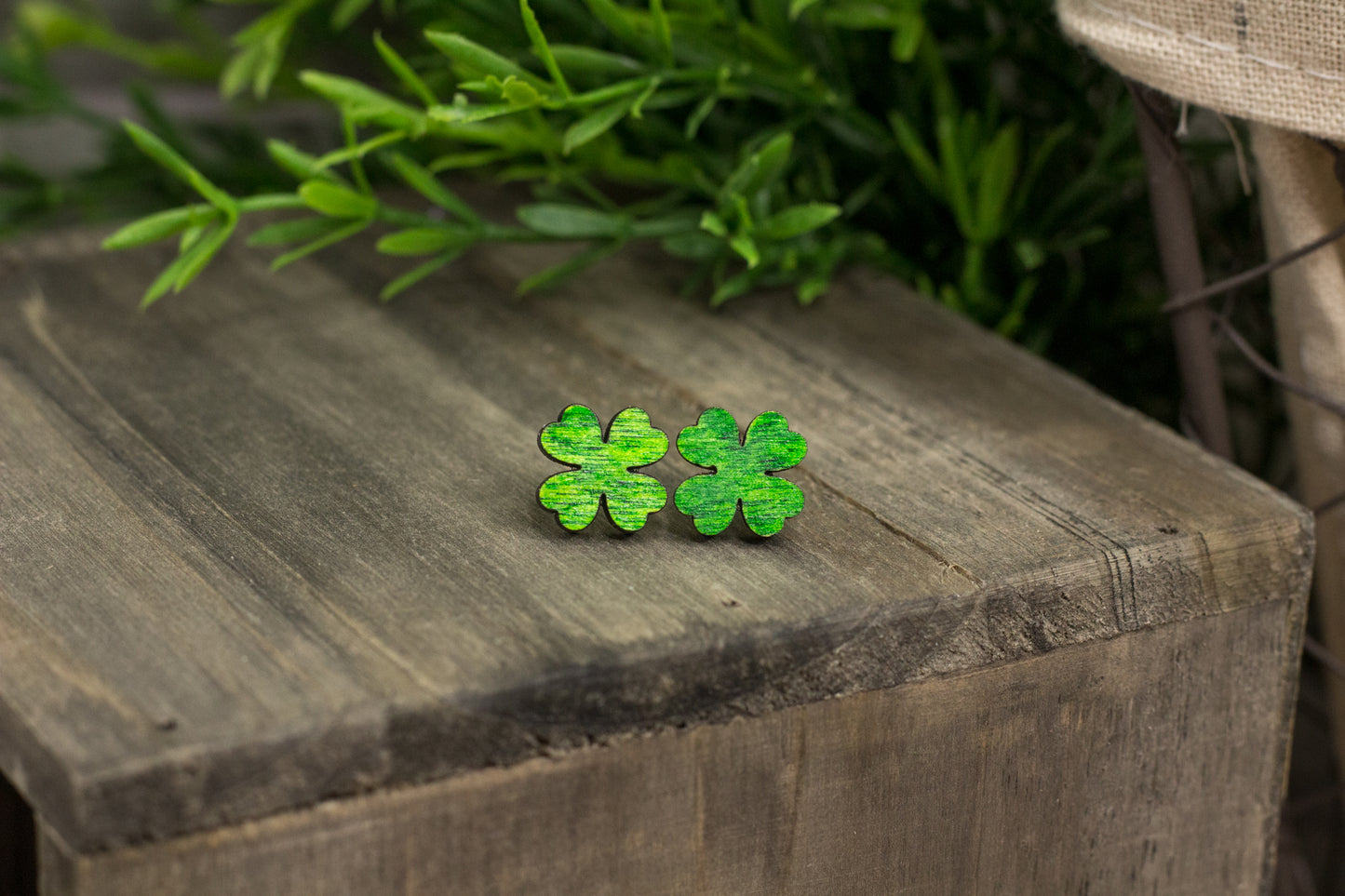 Four-Leaf Clover Studs