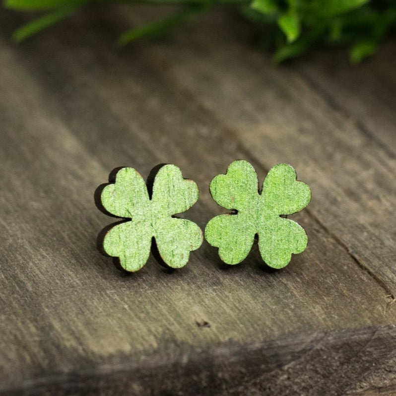 Four-Leaf Clover Studs