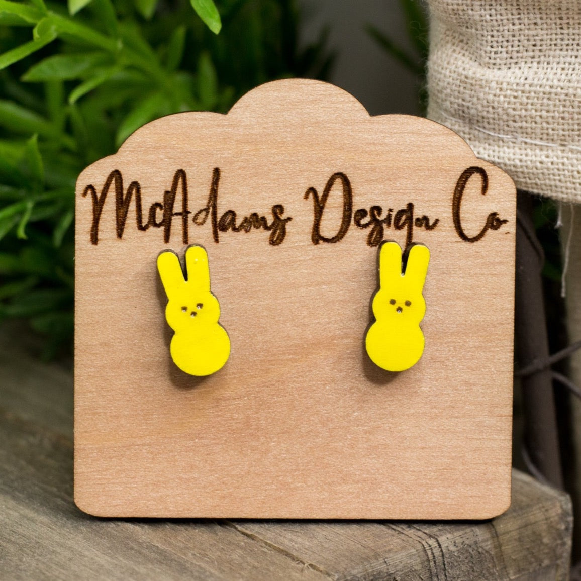 Yellow Peep Wooden Studs