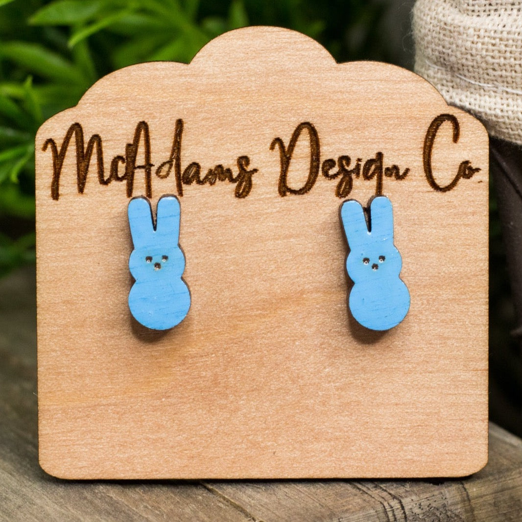 Blue Peep Wooden Studs