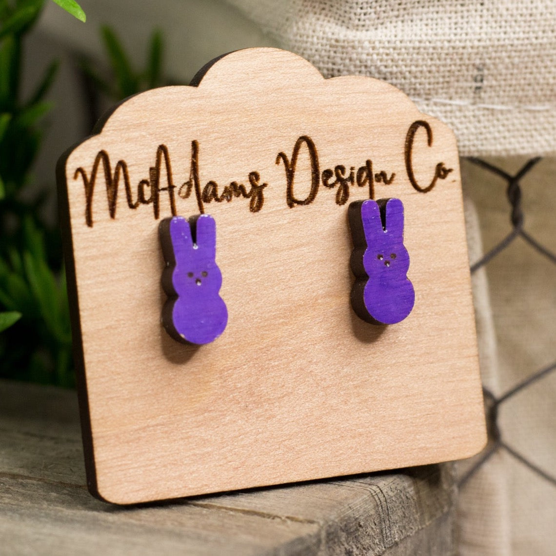 Purple Peep Wooden Studs