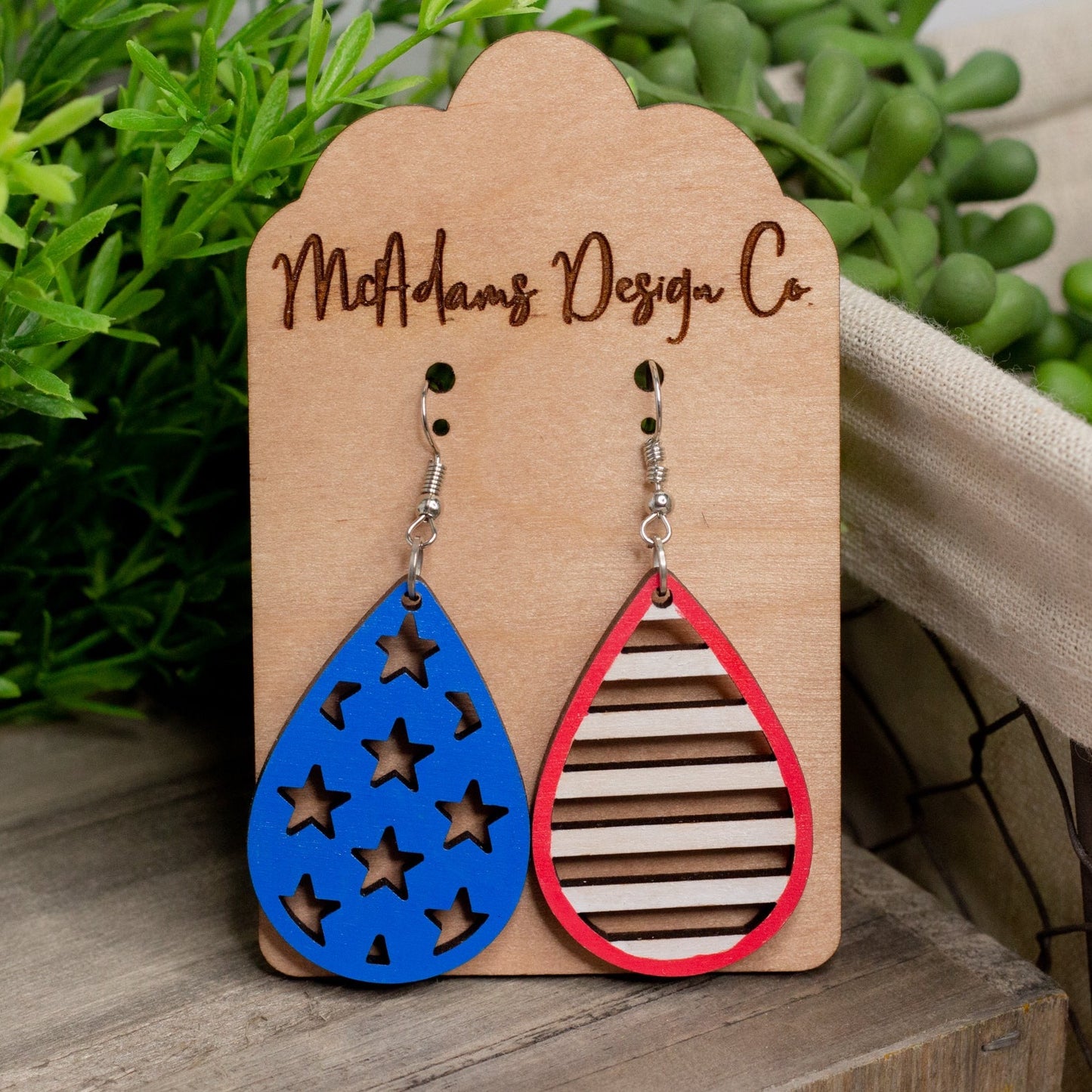 Stars & Stripes Cutout Earrings