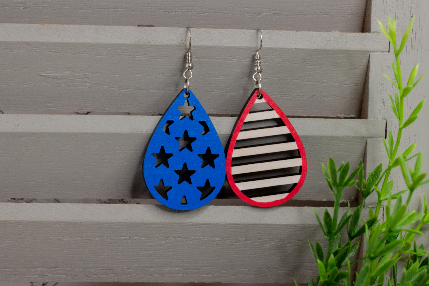 Stars & Stripes Cutout Earrings
