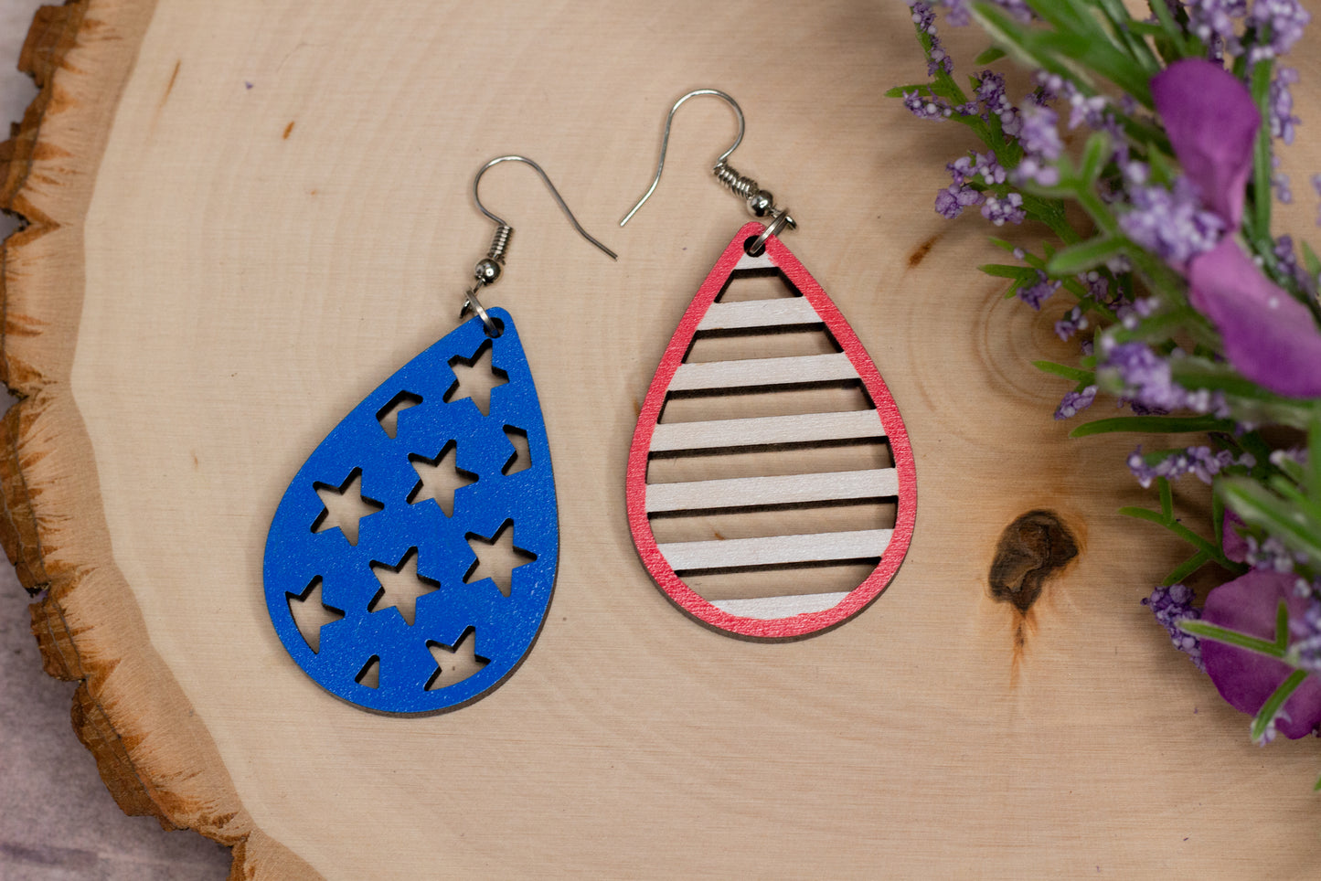 Stars & Stripes Cutout Earrings