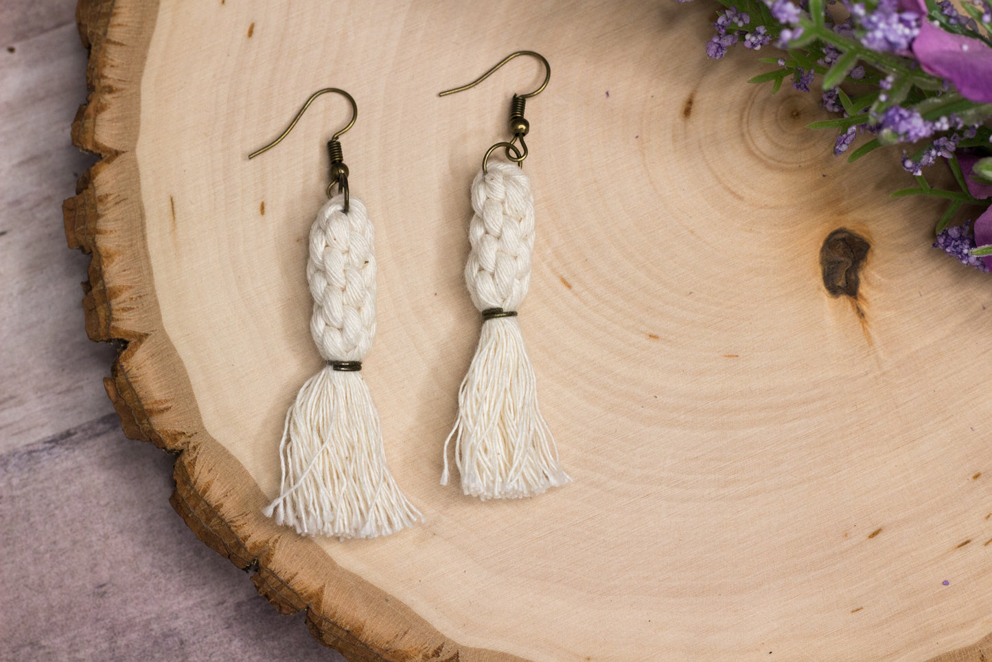 Braided Macrame Earrings