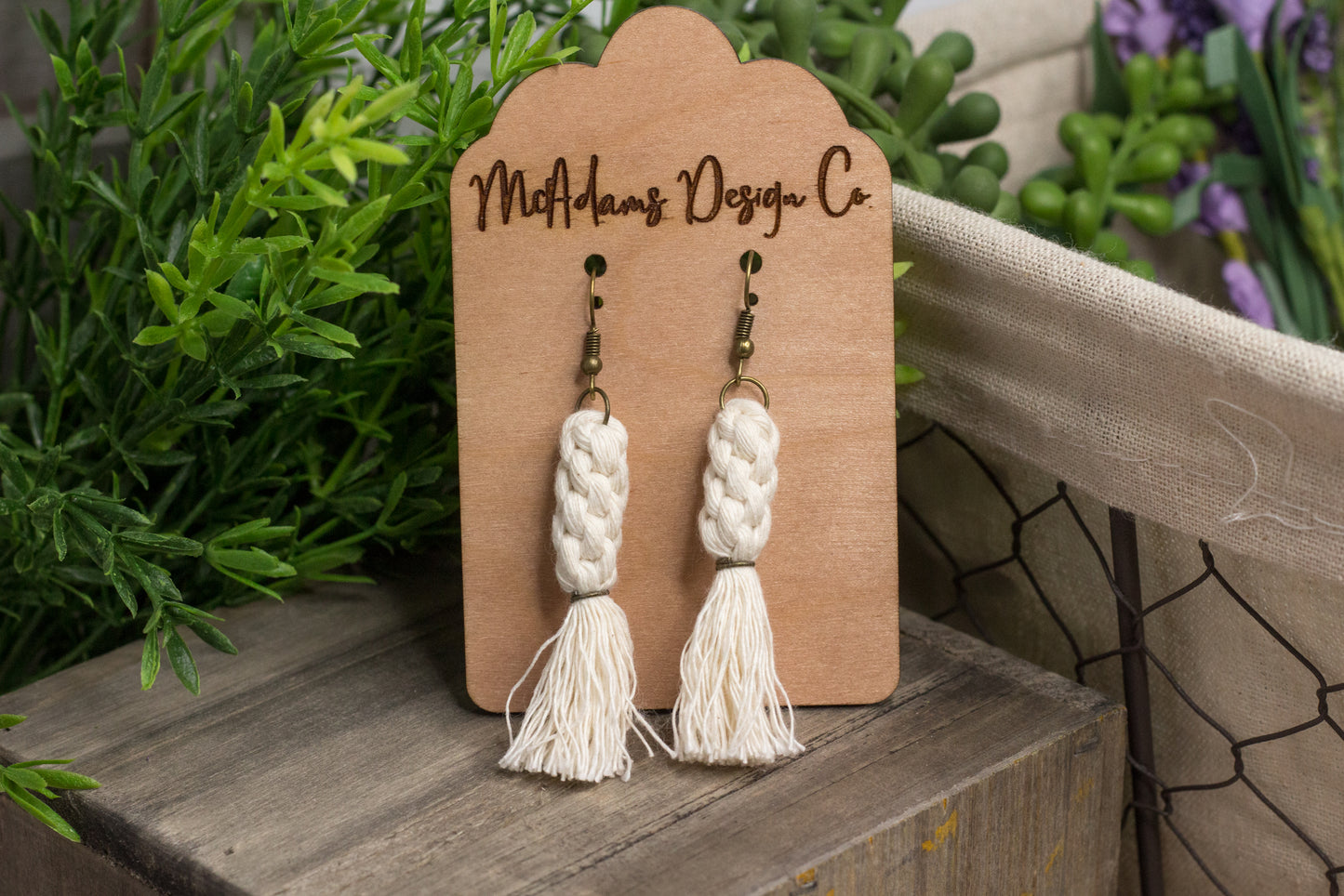Braided Macrame Earrings