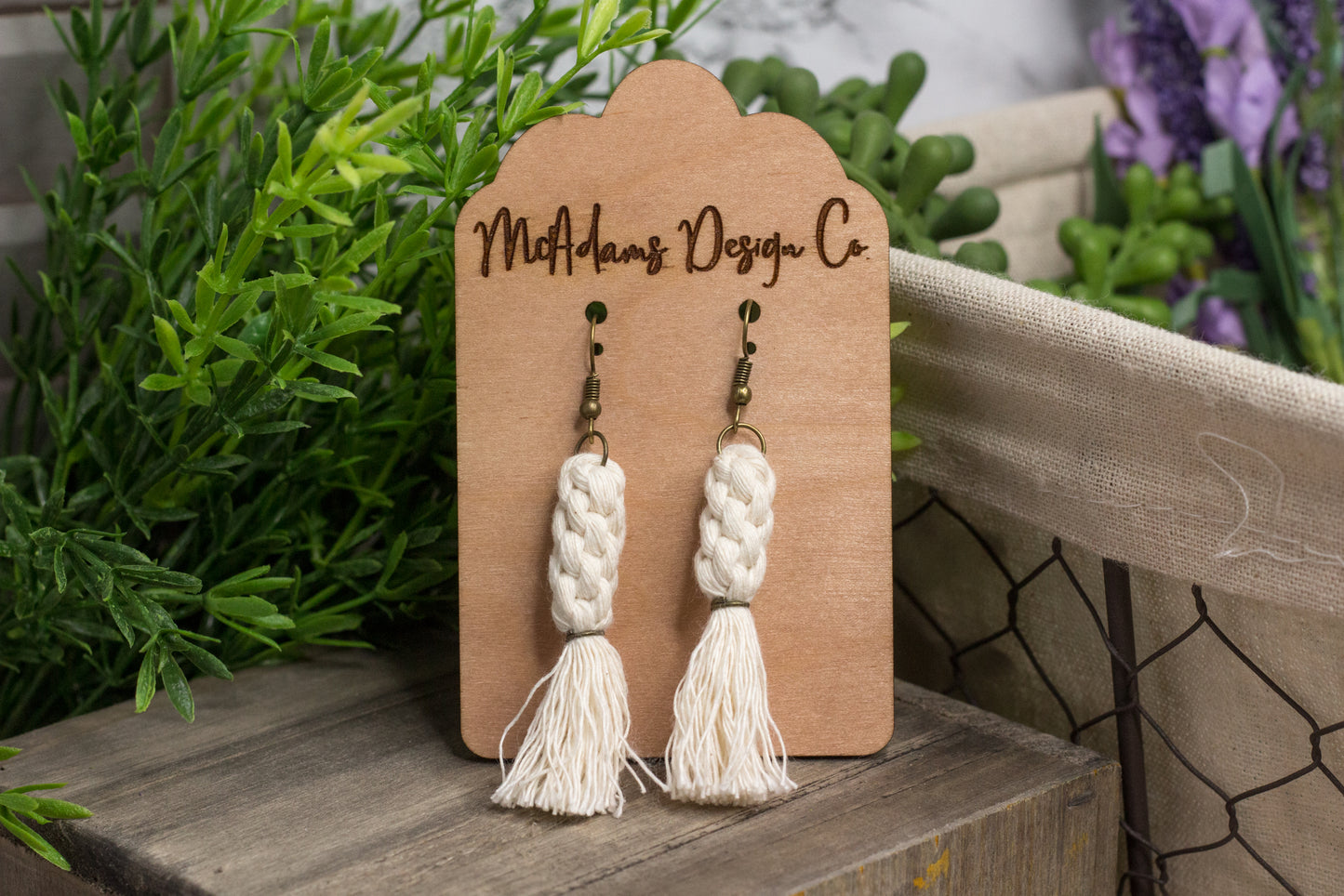 Braided Macrame Earrings