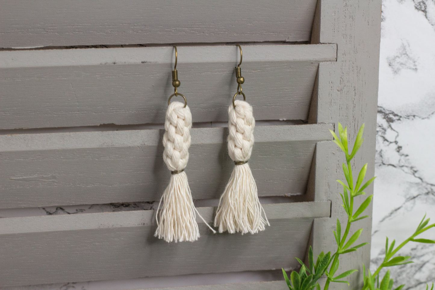 Braided Macrame Earrings