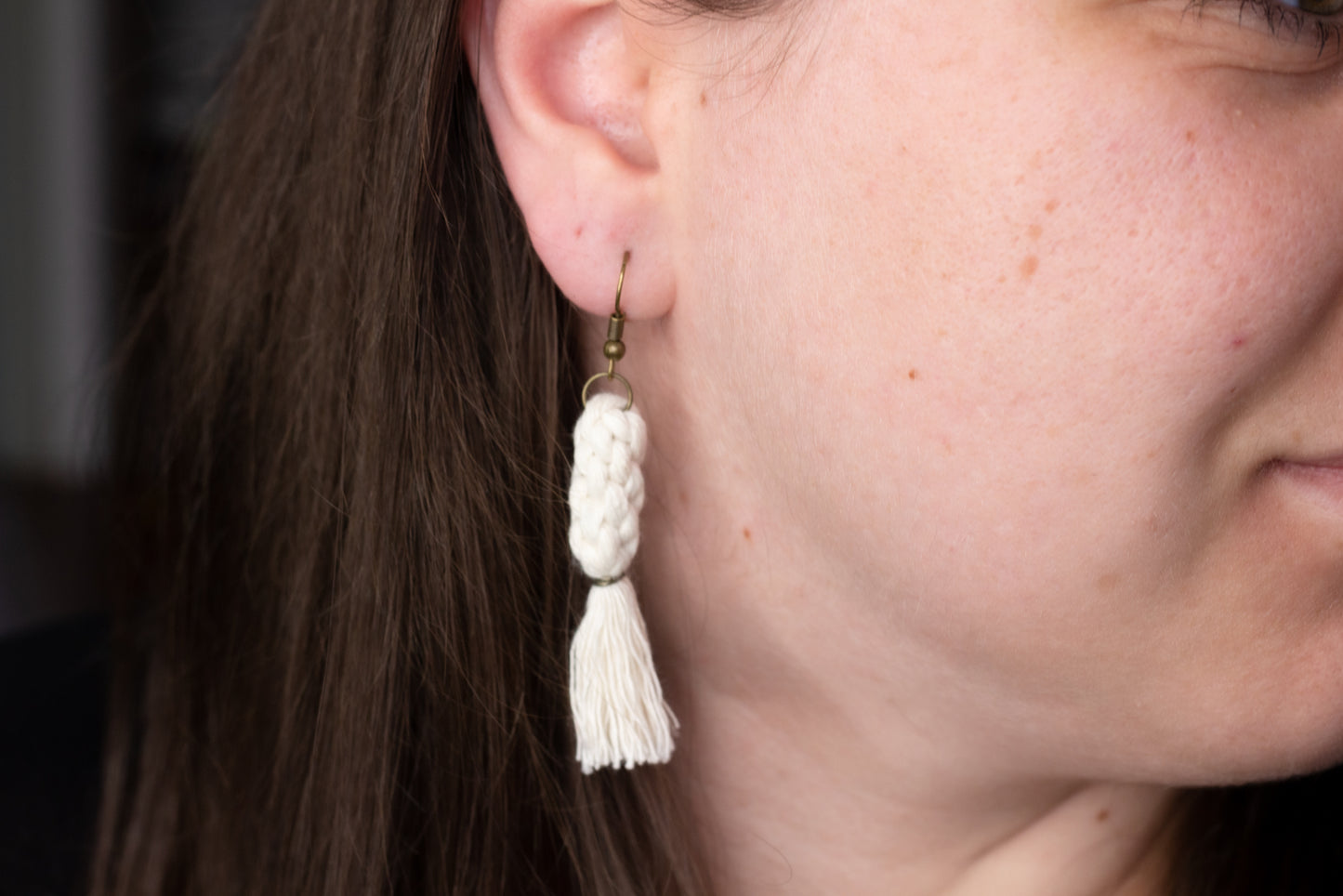 Braided Macrame Earrings