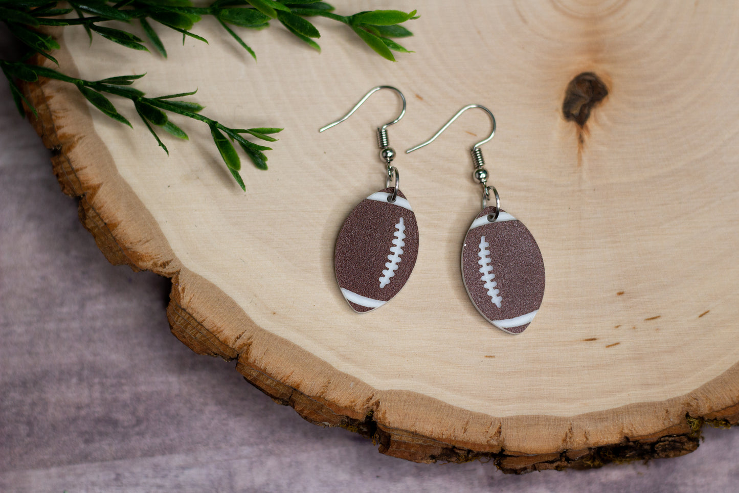 Football Acrylic Earrings