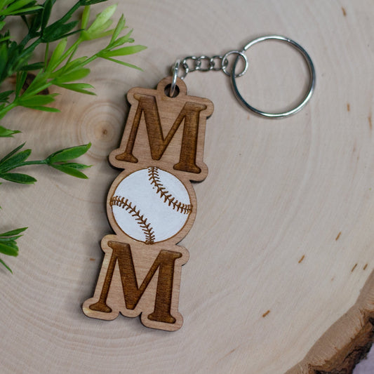 Baseball Mom Keychain