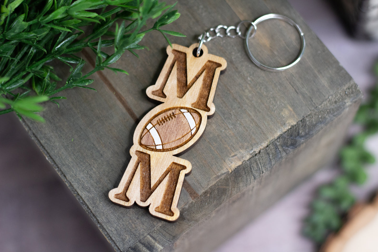 Football Mom Keychain