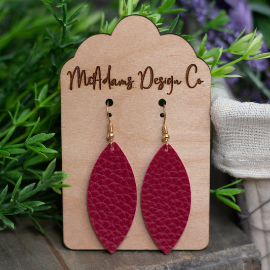 Skinny Faux Leather Earrings