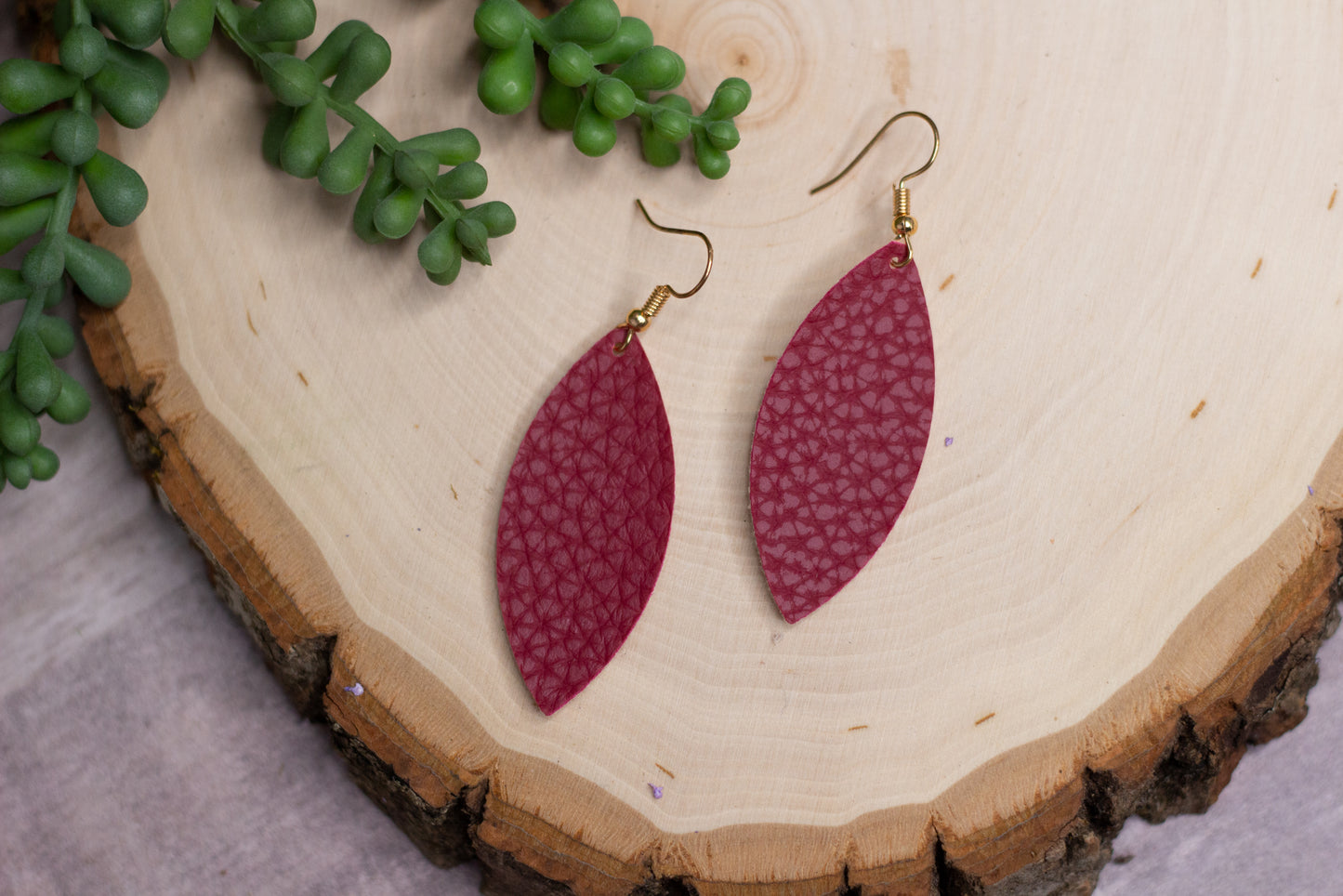 Skinny Faux Leather Earrings