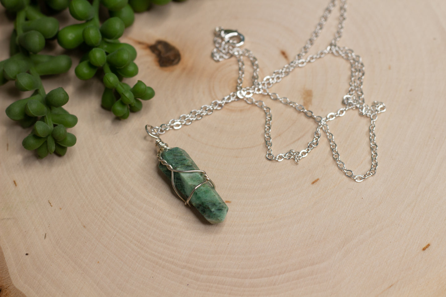 Wire Wrapped Crystal Necklace