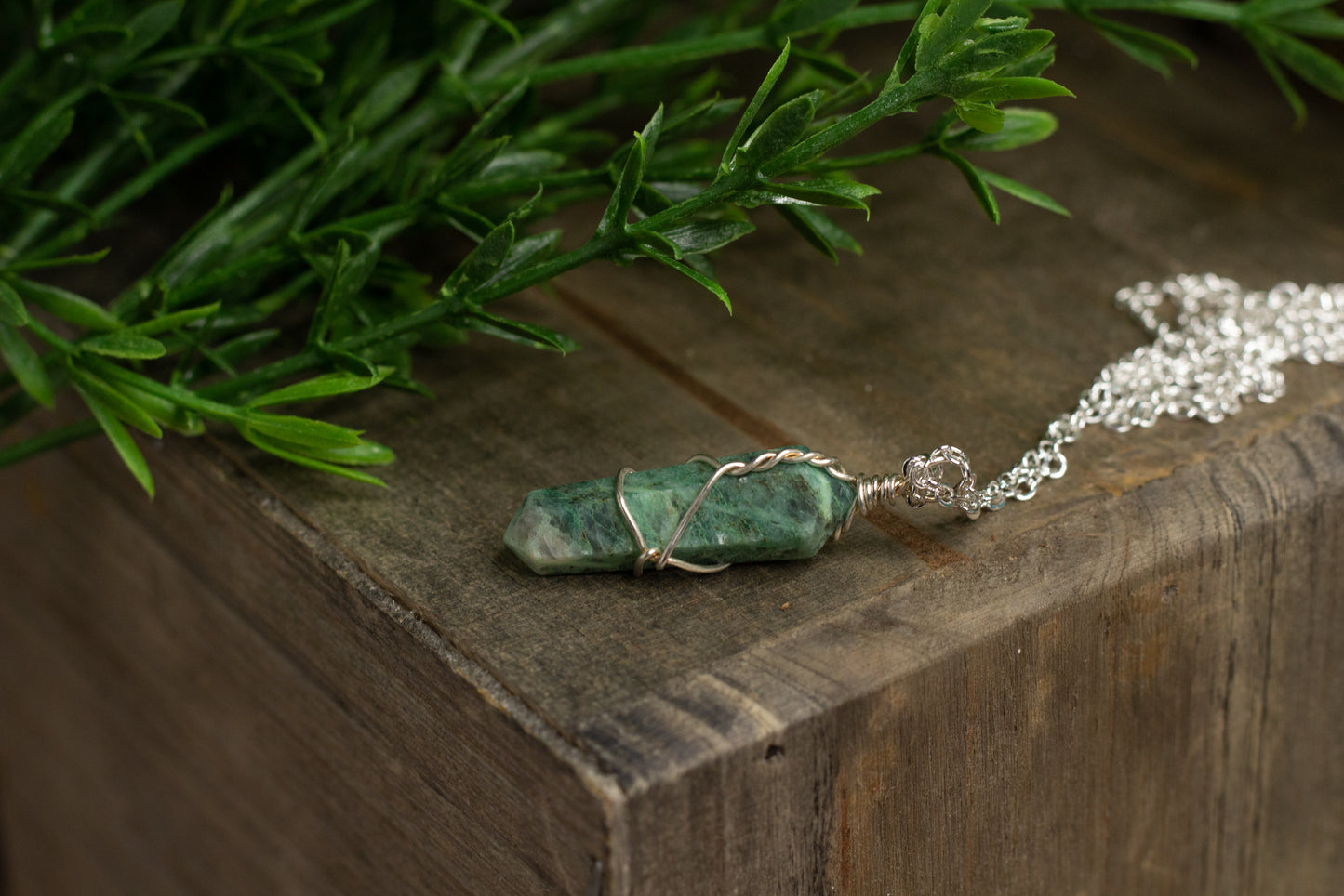 Wire Wrapped Crystal Necklace