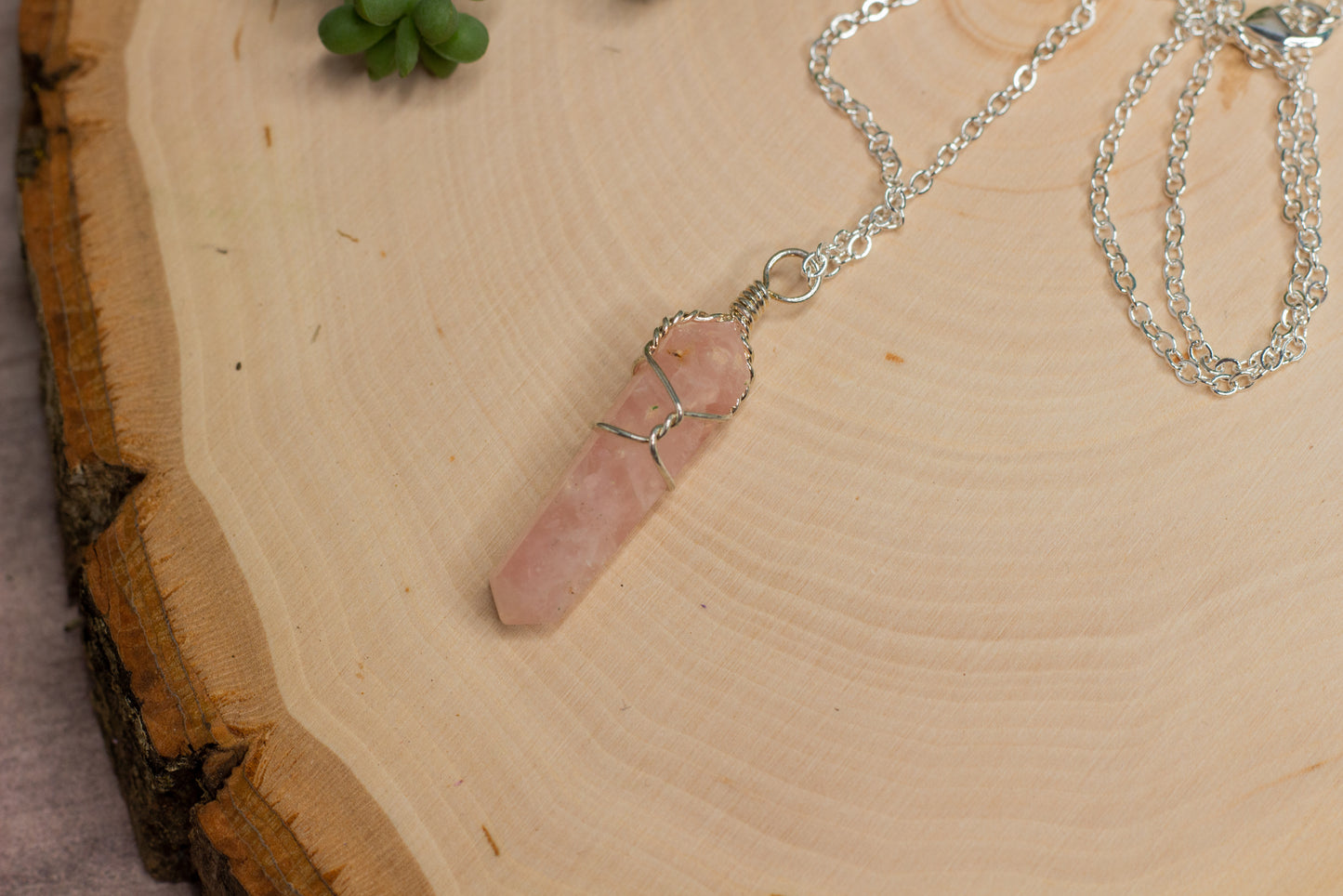 Wire Wrapped Crystal Necklace