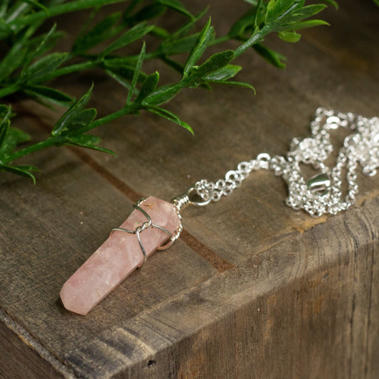 Wire Wrapped Crystal Necklace
