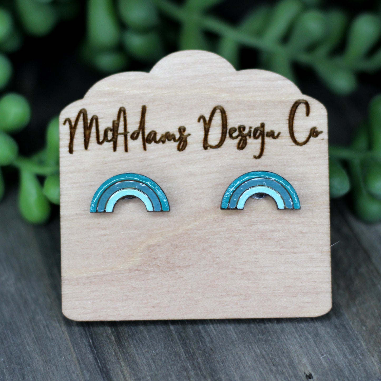 Blue Rainbow Studs
