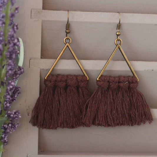Triangle Macrame Earrings