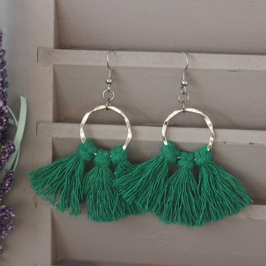 Hoop Macrame Earrings