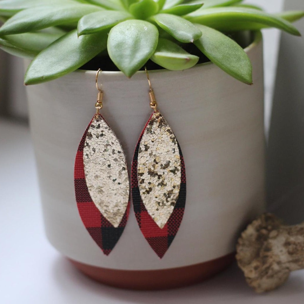 Skinny Faux Leather Earrings