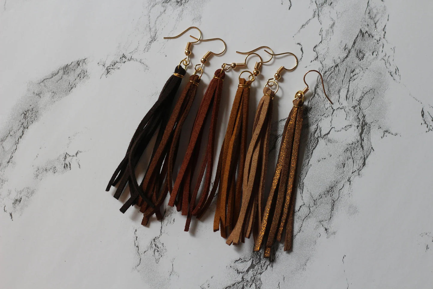 Faux Leather Earrings Tassel Earrings
