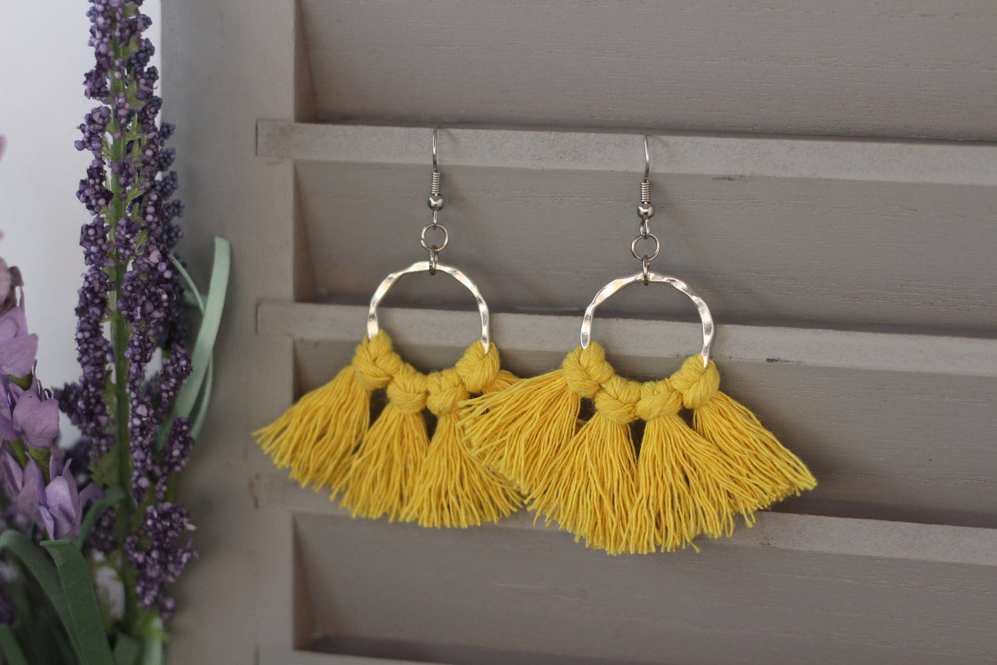 Hoop Macrame Earrings