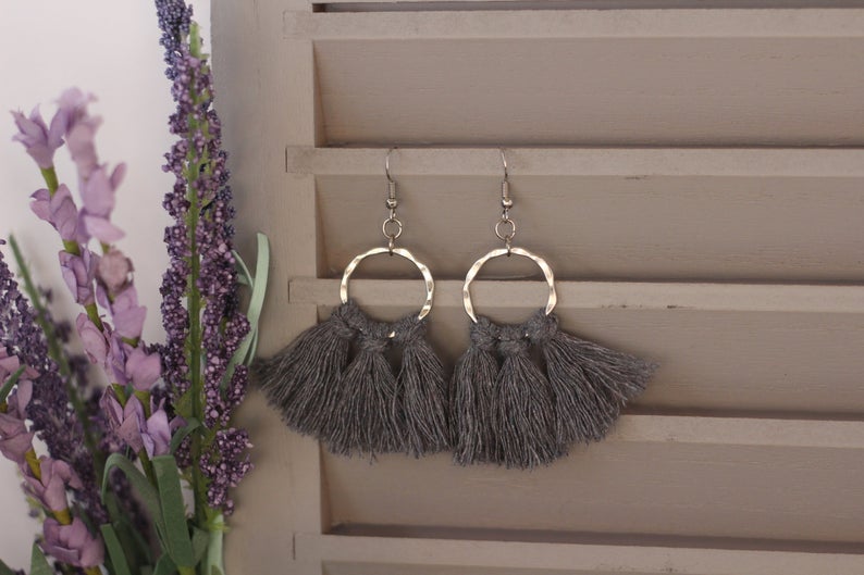 Hoop Macrame Earrings