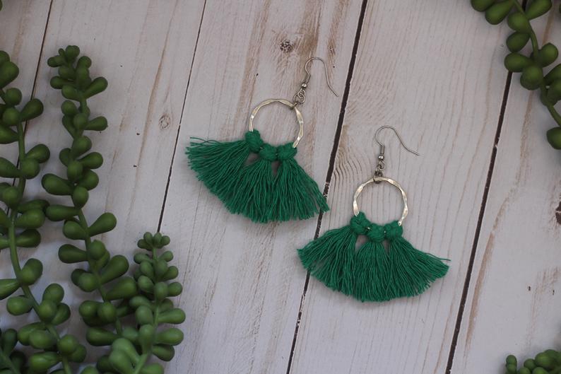 Hoop Macrame Earrings
