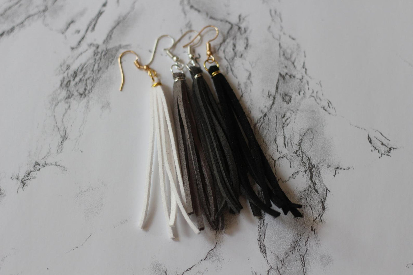 Faux Leather Earrings Tassel Earrings