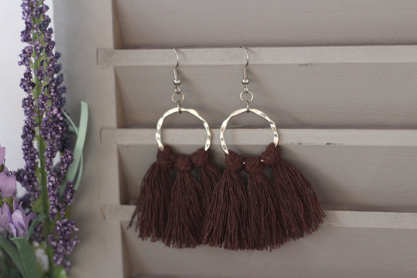 Hoop Macrame Earrings