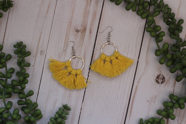Hoop Macrame Earrings