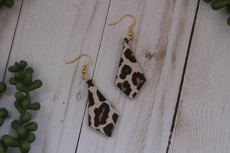 Cheetah Wooden Earrings