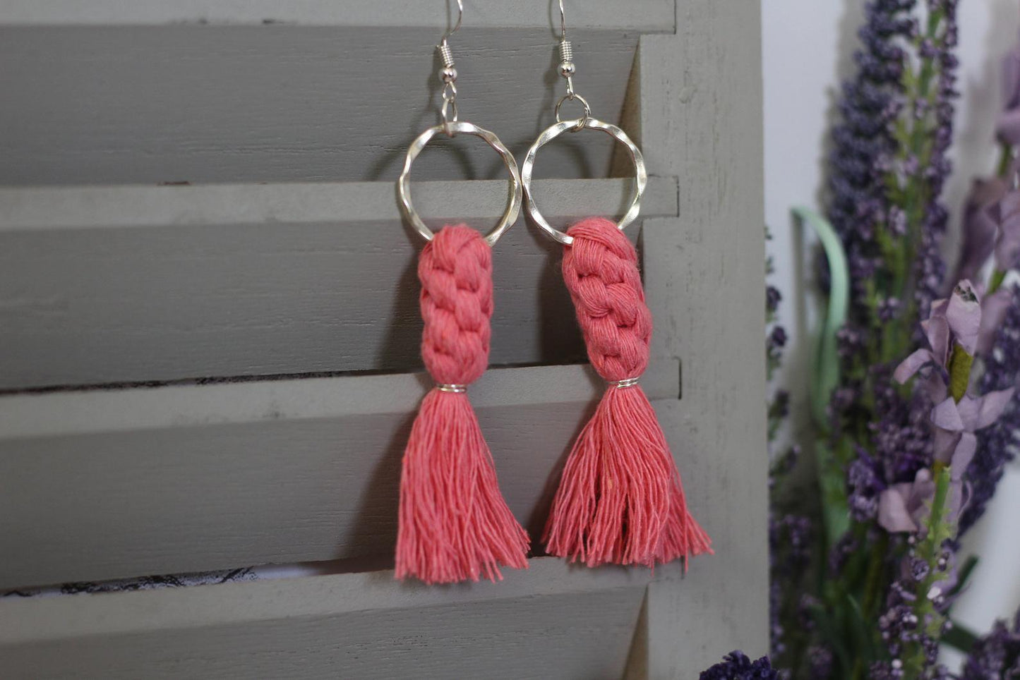Braided Macrame Earrings