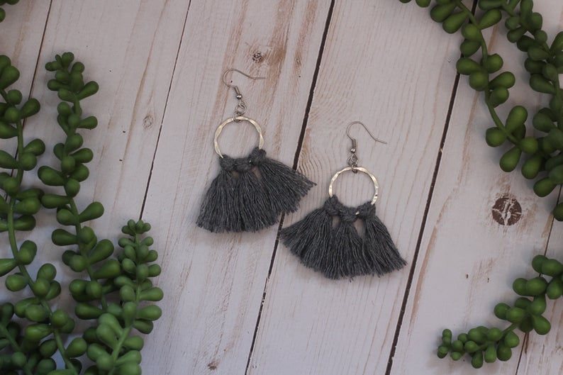 Hoop Macrame Earrings