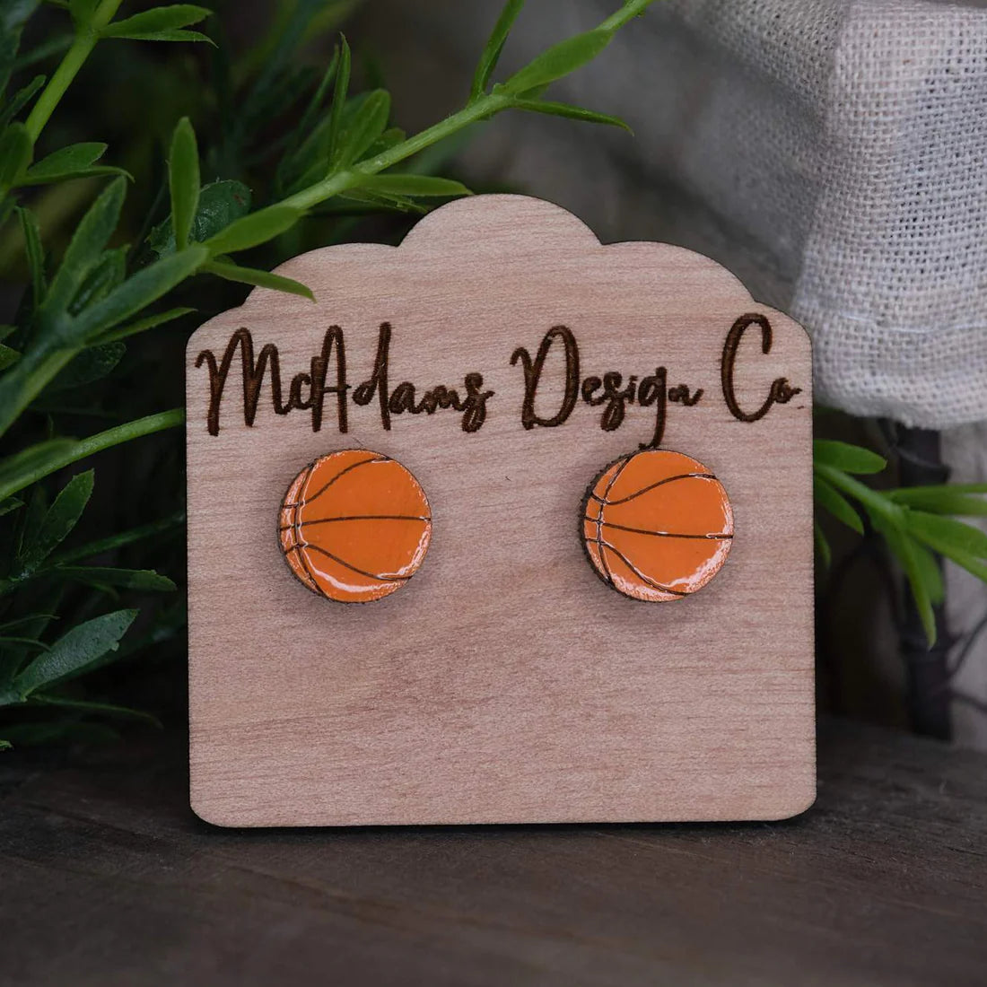 Wooden Sports Studs (5 Pairs)