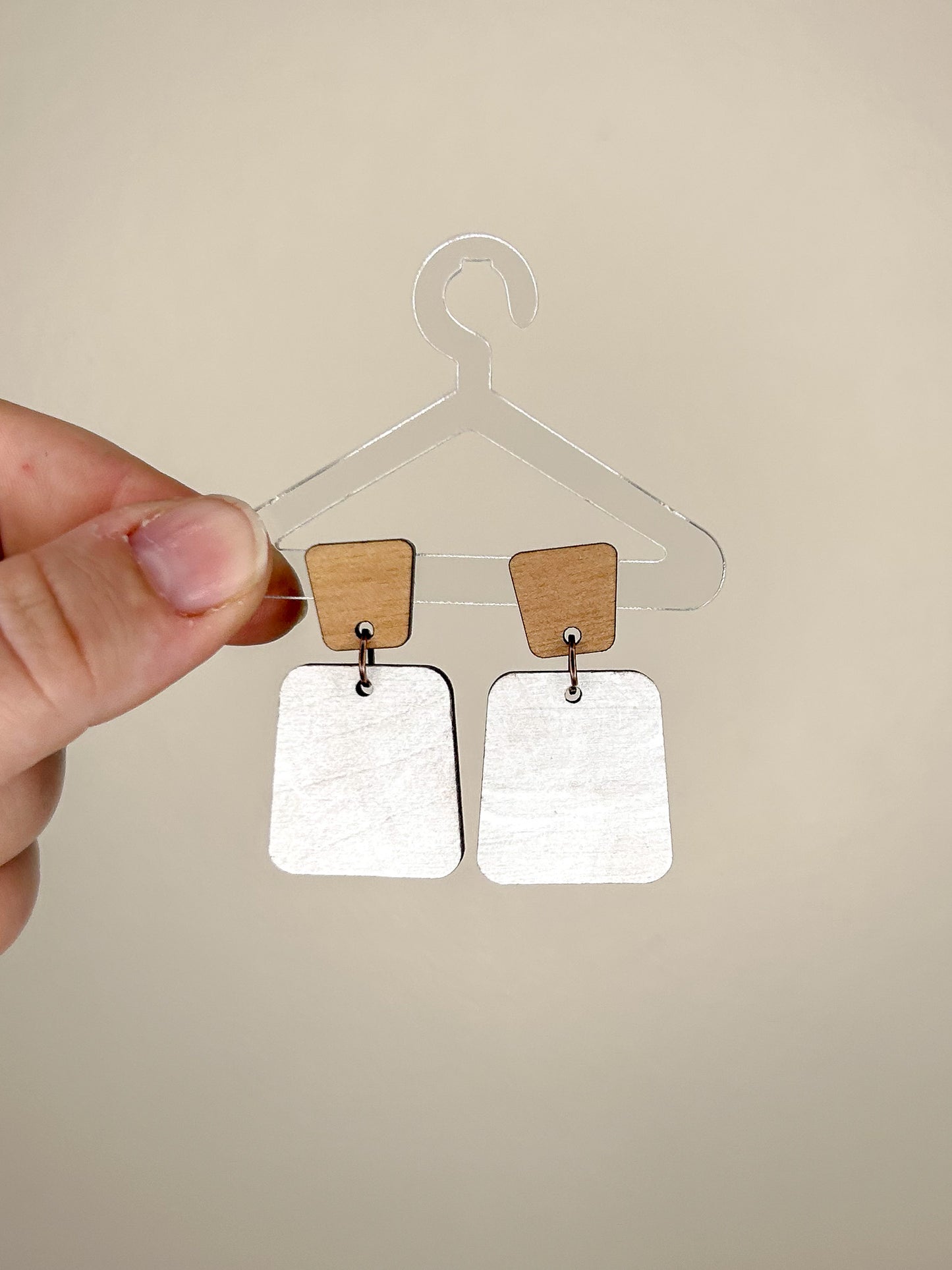 Stacked Wooden Earrings