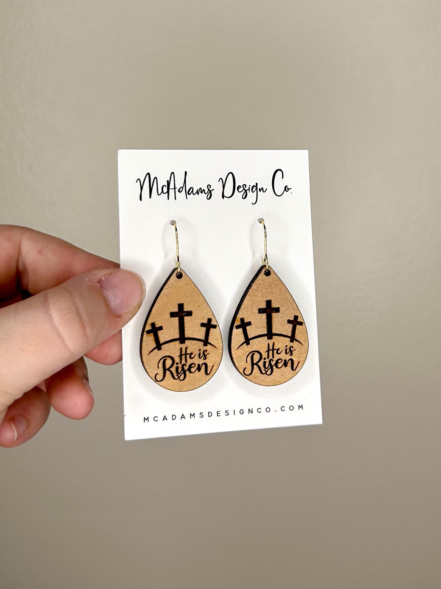 He is Risen Crosses on Calvary Earrings