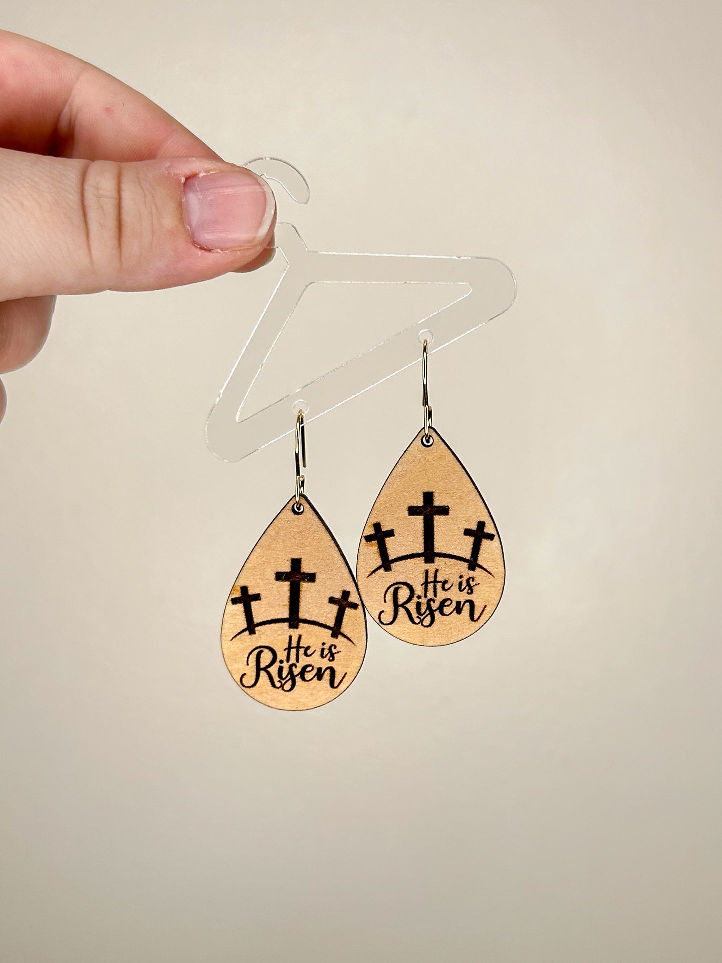 He is Risen Crosses on Calvary Earrings