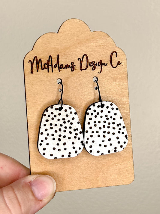 Speckled Wooden Earrings