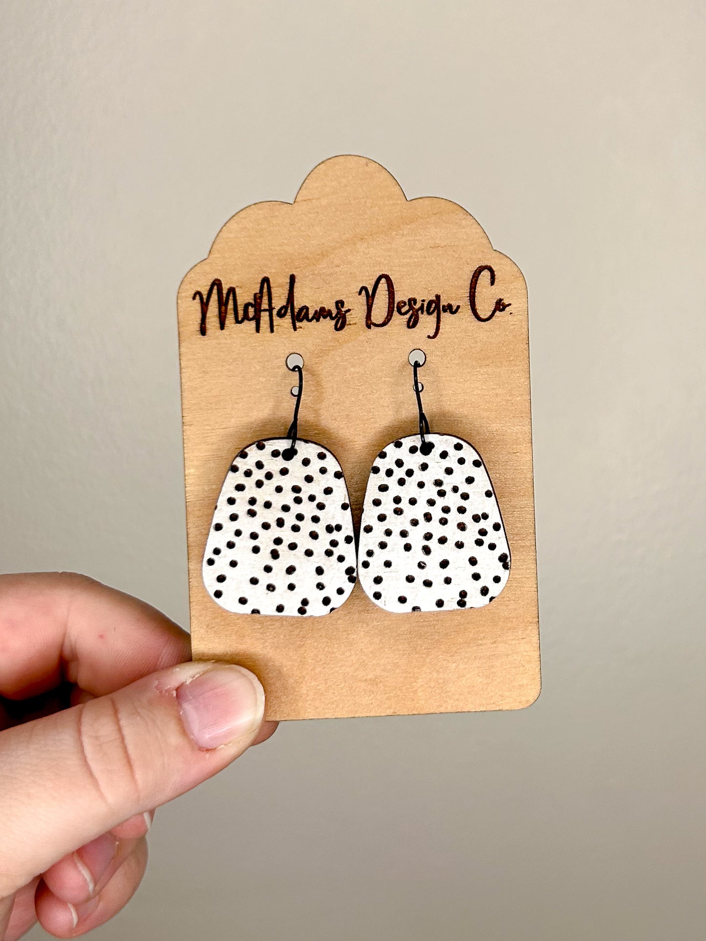 Speckled Wooden Earrings