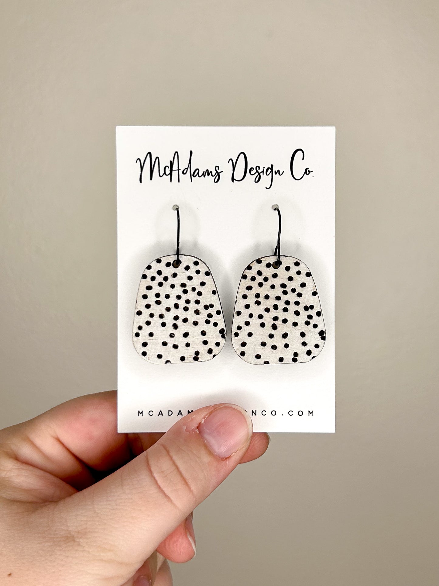 Speckled Wooden Earrings