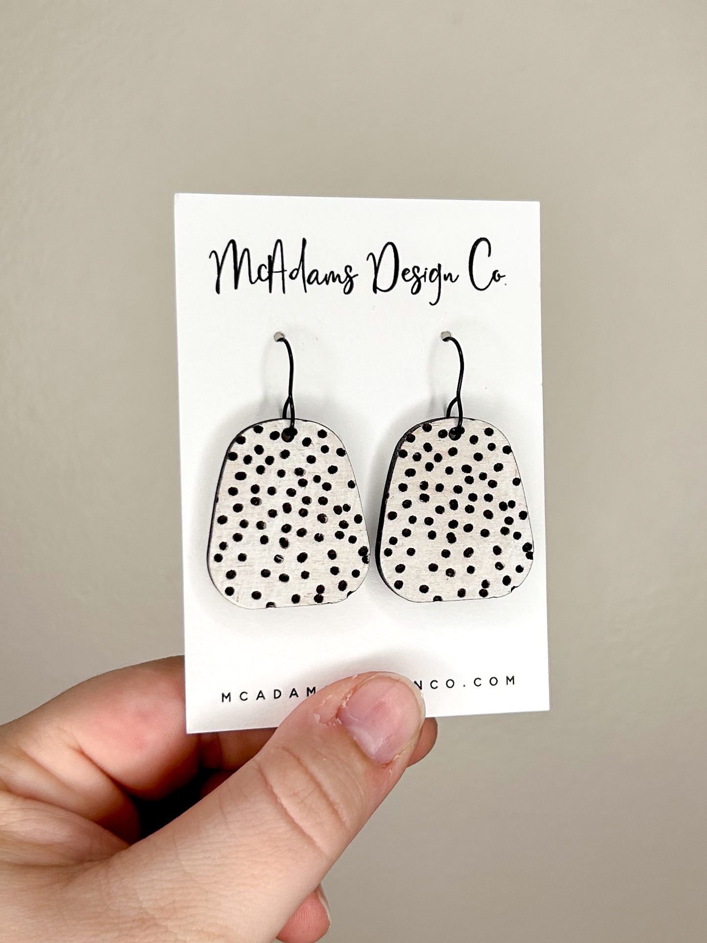 Speckled Wooden Earrings