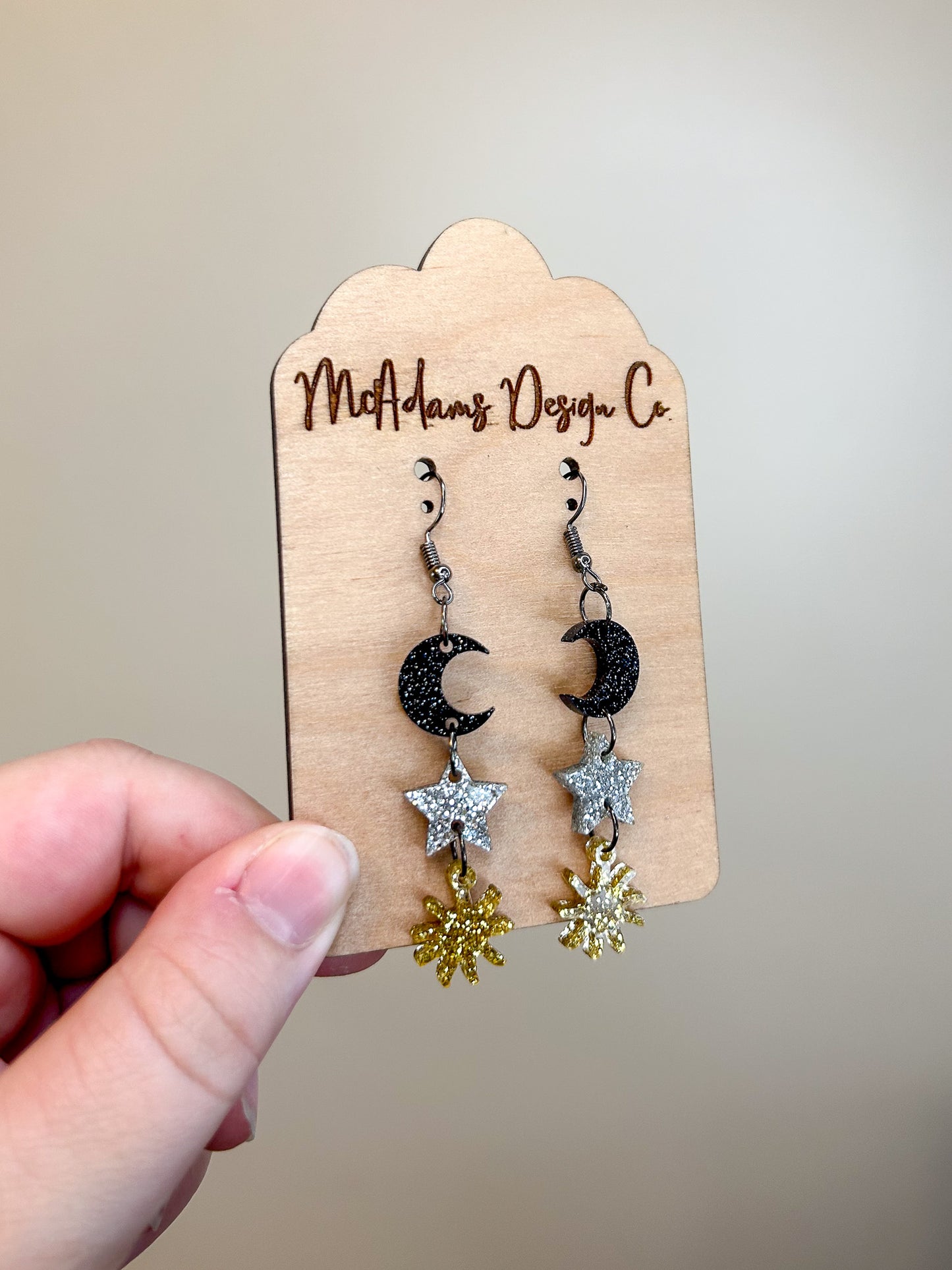 Sun, Moon, & Stars Acrylic Earrings