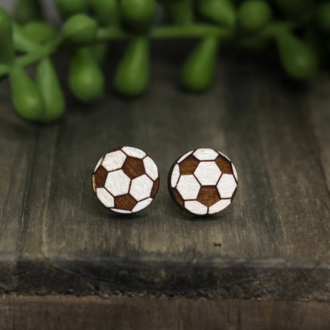 Wooden Sports Studs (5 Pairs)