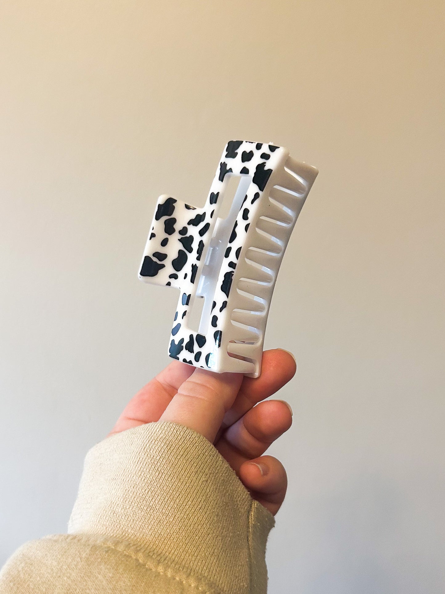 Cow Print Claw Clip