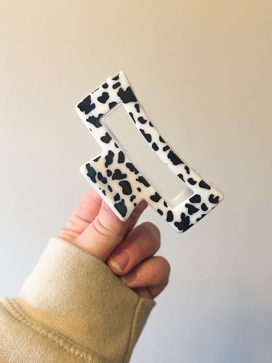 Cow Print Claw Clip