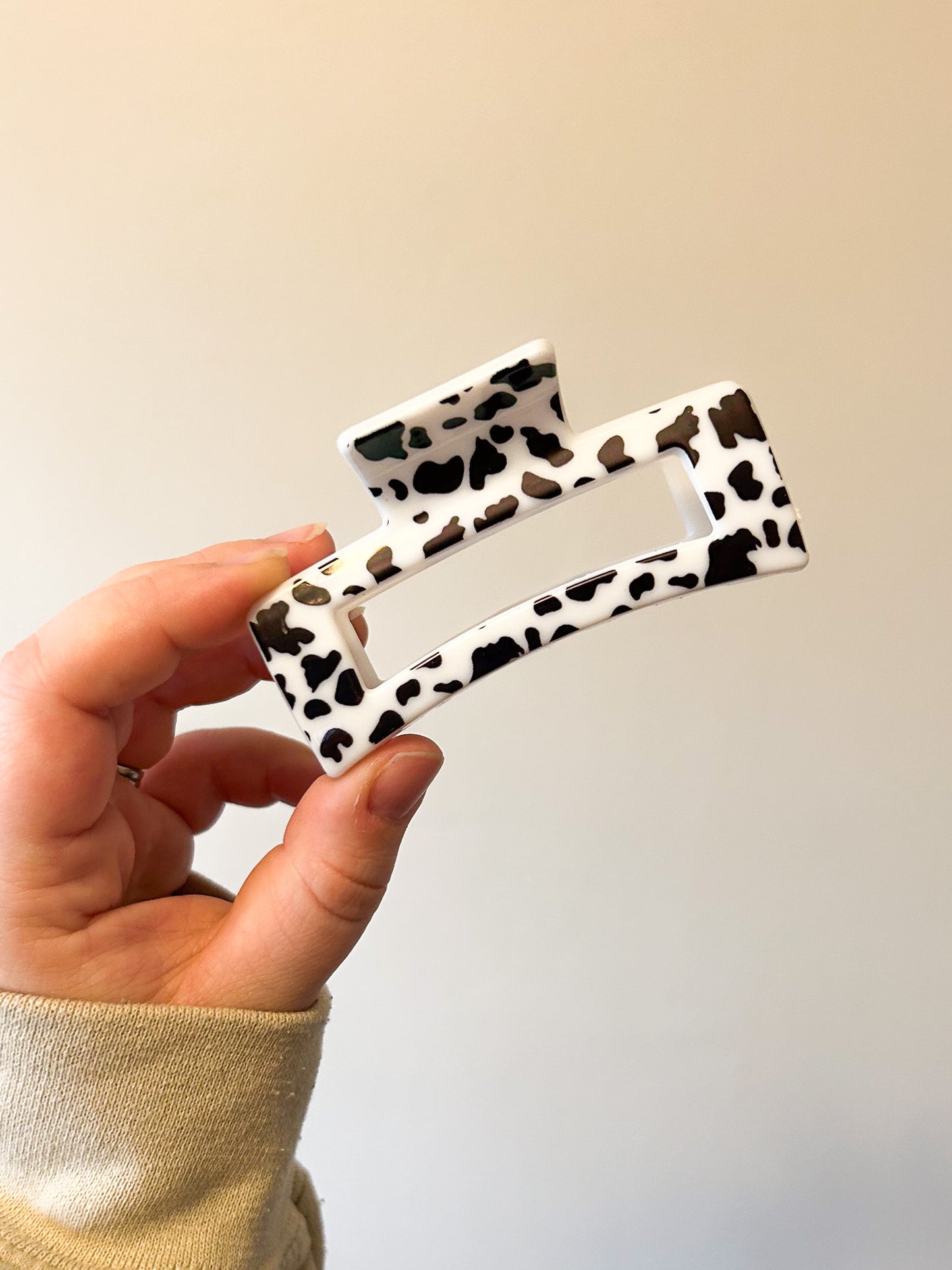 Cow Print Claw Clip