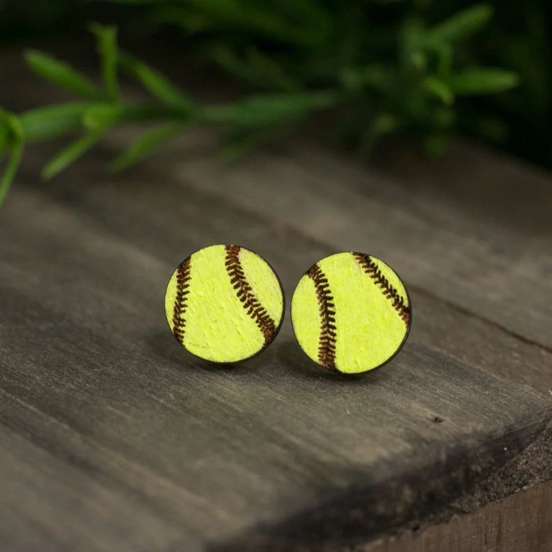 Wooden Sports Studs (5 Pairs)